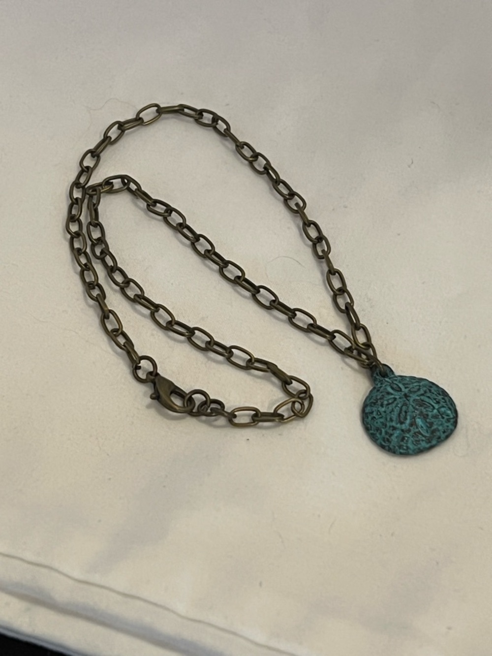 Patina Sand Dollar Pendant Necklace - Picture 4 of 4